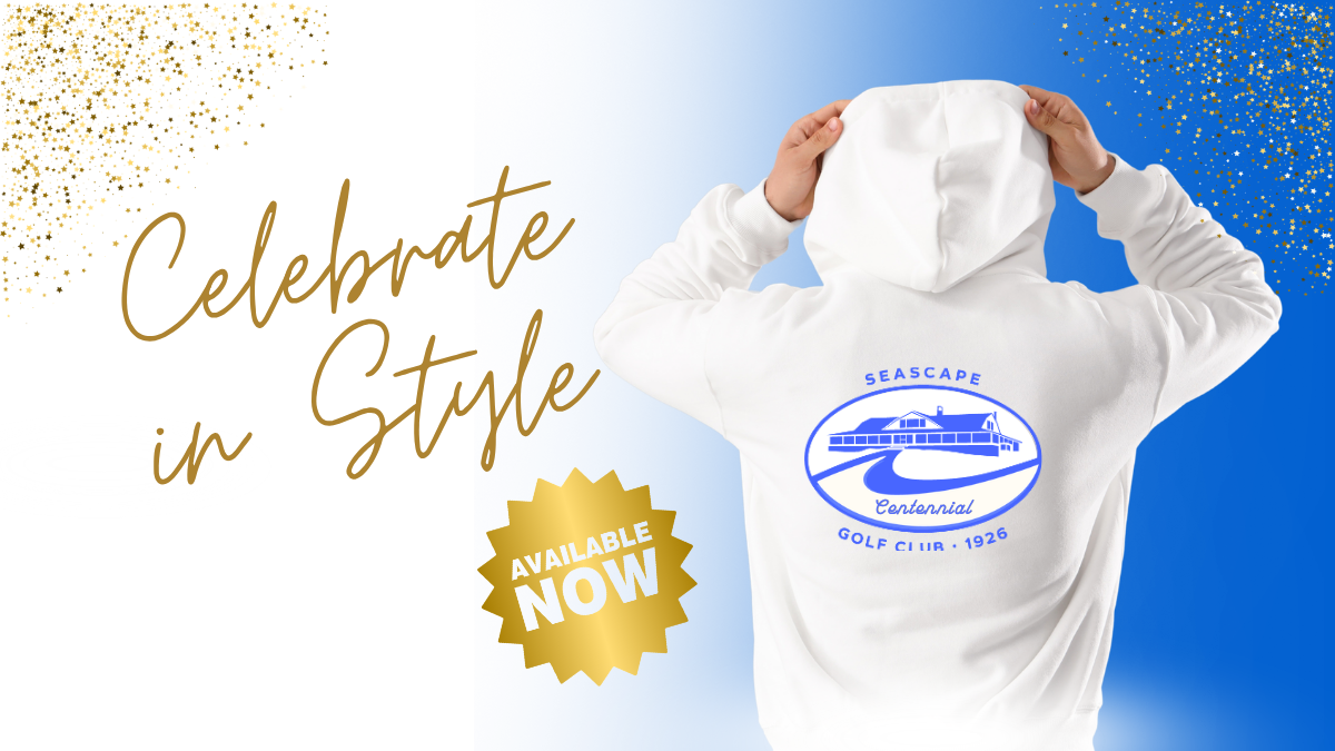 Celebrate in Style white hoodie with Centennial Logo